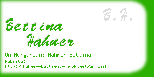 bettina hahner business card